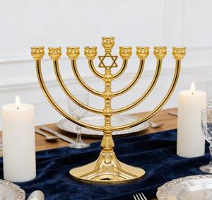 <span class=keywords><strong>Chandelier</strong></span> à sept branches en or brillant, <span class=keywords><strong>chandelier</strong></span> juif et chrétien pour la décoration de la maison - Product Image 3