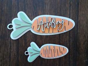 Étiquette de panier de Pâques personnalisée découpée au <span class=keywords><strong>laser</strong></span> Ornement de Pâques Étiquette de carotte 3D Décoration de Pâques Étiquette cadeau - Product Image 6