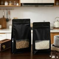 Sachets Doypack Colorés avec Fenêtre Transparente, Fond Carré, Fermeture Éclair Anti-Humidité pour Aliments pour Chats, Aliments pour Chiens, Appâts pour Poissons, Café