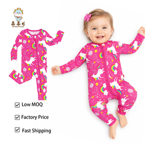 <span class=keywords><strong>Pigiama</strong></span> Tutina per Neonati Guai Personalizzato in Bambù <span class=keywords><strong>con</strong></span> <span class=keywords><strong>Unicorno</strong></span>, Doppia Cerniera, Rosa, per Bambini da 6-24 Mesi - Product Image 1