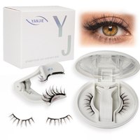 YANJIE RC-05 Emballage personnalisé, extensions de cils magnétiques semi-artisanales en PBT, réutilisables, sans colle, kit d'application magnétique