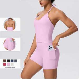 Conjunto Deportivo de 5 Piezas para Mujer, Bra Deportivo de Yoga Cómodo y de Alta Calidad, Shorts de Cintura Alta para Correr, Tallas Grandes - Product Image 1