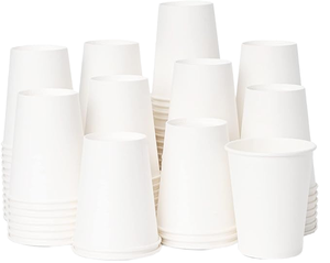 Gobelets en papier kraft blanc jetables en gros avec couvercles, logo personnalisé, simple paroi, imperméables, pour café chaud à emporter, usage en café - Product Image 3