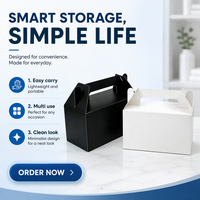 Vielseitige Papierboxen für Partys, Geschenke und Verpackungen im Großhandel, Schwarze und Weiße Karton-Geschenkboxen mit Griff