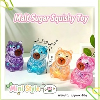Jouet Squishy Capybara Transparent Scintillant Texture Maltose à Rebond Lent Anti-Stress pour Enfants