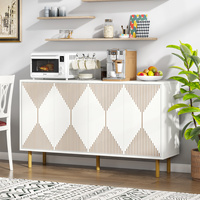 Meubles de maison modernes en bois Tribesigns, buffet de salle à manger, ensemble de meubles de rangement, grand meuble de rangement avec 4 portes