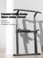 Barre horizontale pliable en acier inoxydable pour l'intérieur, avec barres parallèles pour tractions, dips et entraînement de force