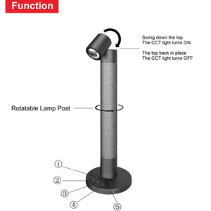 חם למכירה מודרני nordic rgb הוביל שולחן מנורת לבן גוון שחור שליטה מרחוק בסלון משחקים חדר עומד עיצוב דקורטיבי - Product Image 4