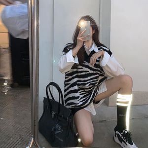 Giacca da donna senza maniche con motivo Zebra per <span class=keywords><strong>Cardigan</strong></span> Chic dal Design ampio e Versatile primavera e autunno - Product Image 5