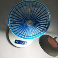 Ventilateur de bureau miniature électrique 2025 avec fonction d'éclairage, recharge USB, ventilateur portable d'urgence