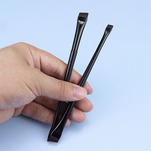 Outil de beauté 2-en-1 <span class=keywords><strong>Pinceau</strong></span> de maquillage à double extrémité <span class=keywords><strong>Ultra</strong></span>-mince <span class=keywords><strong>Ultra</strong></span>-<span class=keywords><strong>fin</strong></span> à poils doux tête oblique plat sourcil Eyeliner Gel Brush - Product Image 5