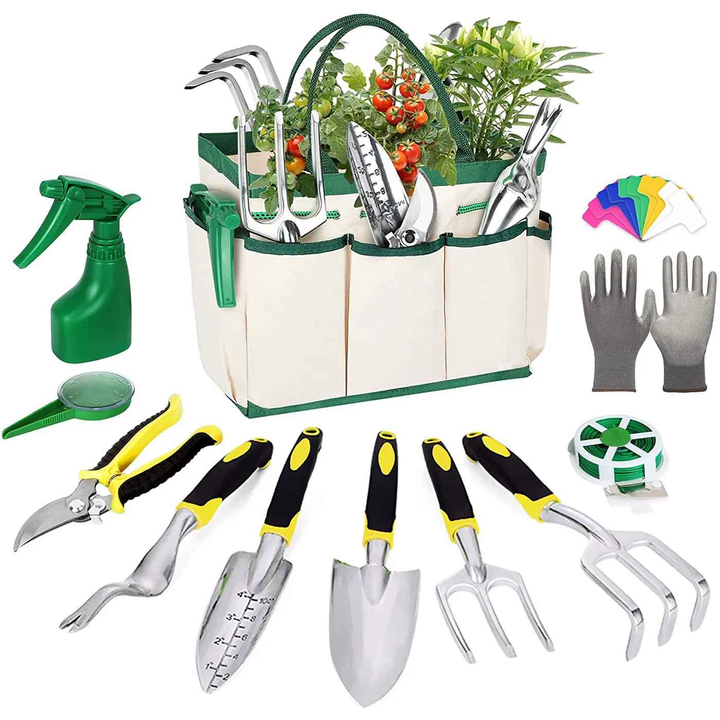 Heiße 7-teilige Garten handwerkzeug Set Tasche und Hocker Garten werkzeug und Ausrüstung