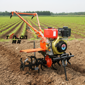 Mini-motoculteur large 6HP 4.4kW 1350mm, diesel, démarrage électrique en option, 6HP pour grandes exploitations agricoles, sols durs du Nigeria, Afrique. - Product Image 1