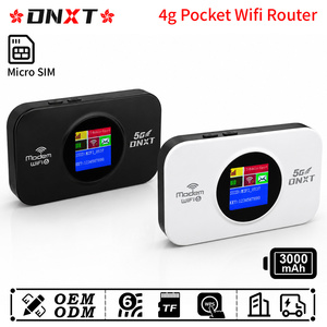 DNXT wifi de poche WiFi6 300Mbps อุปกรณ์พกพาไวไฟแบบพกพา WPS 3000mAh ไวไฟพกพา โหมด AP ช่องเสียบ Type-C ไวไฟพกพา รองรับซิมการ์ด 4G สำหรับการเดินทาง - Product Image 1