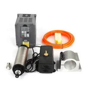 800W ER11 Water Cooled Machine Tool Spindle Kit 1.5KW Inverter 65mm Clamp 75W Water Pump 5M Water Pipes