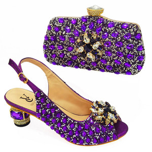 Sandales <span class=keywords><strong>Femme</strong></span> Strass Diamant 2025 <span class=keywords><strong>Chaussures</strong></span> et Sacs Italiens pour <span class=keywords><strong>Mariage</strong></span> Nigérian, Ensemble Assorti pour Soirée et Robes de Bal 2025 - Product Image 5