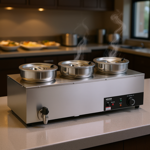 Vevor Baño María Comercial Eléctrico de 7.4 Qt para Sopa, Calentador de Acero Inoxidable para Restaurantes y Buffets, con Protección Antisecado - Product Image 2