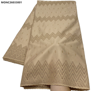 Tissu en dentelle suisse en voile brodé 100 % coton africain <span class=keywords><strong>royal</strong></span> - Product Image 6