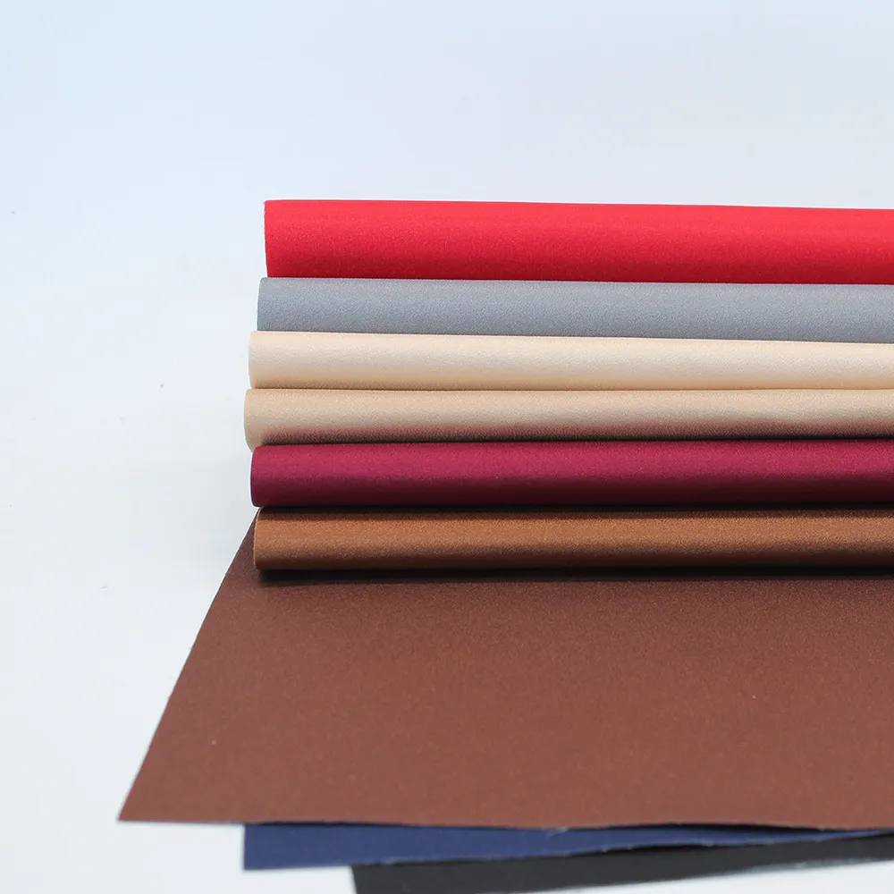 Free samples Custom garment PU synthetic artificial leather fabric for clothes