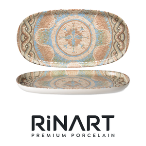 Plato de Servir Ovalado Celest, 25 × 13 cm, Altura 1.6 cm, Porcelana Fina Premium, Impresión Digital Rinart - Product Image 4