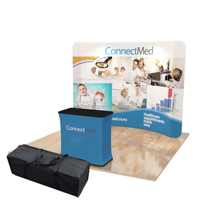 <strong>Custom</strong> Printed <strong>Portable</strong> Tension Fabric Pop-up Display <strong>Custom</strong> Printed Exhibition Booth Wall <strong>Backdrop</strong> Banner Stand for Trade Show - Product Image 4