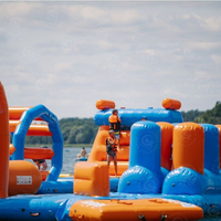 Île flottante gonflable personnalisée pour trampoline intérieur/extérieur, pour parc, aire de jeux aquatique haute capacité