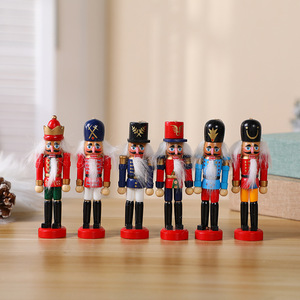 Conjunto de adornos navideños de <span class=keywords><strong>Cascanueces</strong></span>, decoraciones colgantes de <span class=keywords><strong>Cascanueces</strong></span> de madera para árbol de Navidad, figuras de títeres, juguetes, regalos - Product Image 5