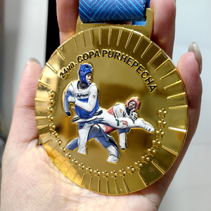 Cổ hiện đại truyền thống tùy chỉnh thiết kế Kẽm hợp kim kim loại huy chương cho <span class=keywords><strong>Kung</strong></span> <span class=keywords><strong>Fu</strong></span> đấm bốc WKF bjj jiu jitsu Karate Taekwondo judo - Product Image 2