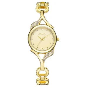 Reloj de Pulsera para Mujer con Esfera Imitación Madreperla, Resistente al Agua 30m, Dorado, Superventas - Product Image 1