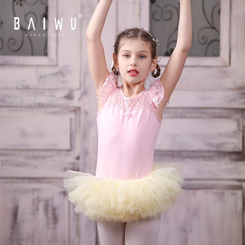 Abito Da Ballo Per Bambina – Tutù In Tulle, Body Con Gonna, Bianco, Taglia 98/104