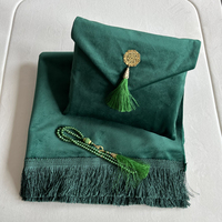 Tapis de prière de la mosquée islamique personnalisé tapis de prière de voyage pliable rembourré en velours tapis musulman