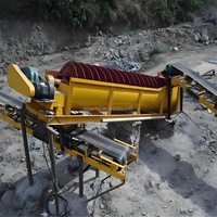 Lavadora de arena de doble hélice para arena de acero/cemento-Construcción robusta con tecnología de ahorro de agua y fácil operación