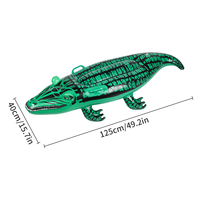 Jouets gonflables en PVC personnalisés de haute qualité en forme de crocodile pour la baignade et les fêtes aquatiques, pour enfants et adultes