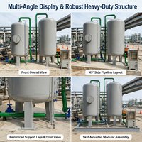 Sistem Filter Tekanan Terintegrasi Multi Media Pasir Karbon Filtrasi 20000L/Jam Peralatan Pengolahan Air 220V 1kW