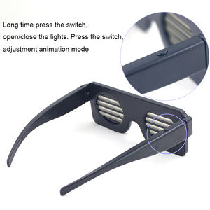 Las Mejores Gafas de Fiesta Cuadradas de Plástico con Luces LED de 11 Modos, Carga USB, Gafas Luminosas, Juguetes con Luces para Conciertos Navideños - Product Image 5