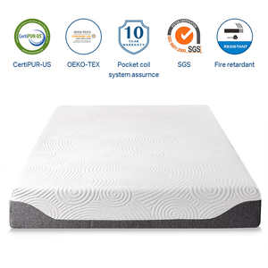 Matelas souple en gel à mémoire de forme pour lit d'hôtel haute densité à taille unique de 10 pouces à prix réduit - Product Image 2