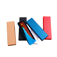 Nouveau marque-page rectangulaire en papier, marque-page en forme d'épingle à cheveux, marque-page en forme de stylo, cadeau de bijoux, boîte avec logo imprimé