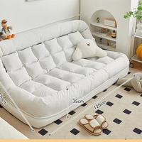 Canapé paresseux 180X130X35CM, utilisable pour s'allonger et dormir dans une chambre double, il s'agit d'un canapé paresseux pliable