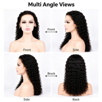 Perruque Lace Front Transparente 13x4 Bouclée Profonde 100% Cheveux Humains, Ligne de Cheveux Naturelle, Vente en Gros pour Femmes Noires