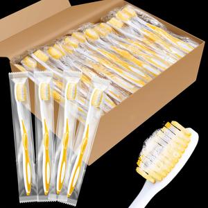 Kit de Cepillo de Dientes y Pasta Dental Desechable de Plástico Económico, Color y Logotipo Personalizados para Hoteles, Viajes y Aerolíneas, Modelo Mediano Colorido - Product Image 1