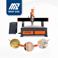 Routeur CNC 4 axes 1325 personnalisé en usine 180 °   Machine à sculpter en mousse EPS 3D avec tête oscillante