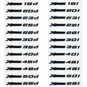 Emblema Adhesivo para Maletero Trasero Compatible con BMW X1 X3 <span class=keywords><strong>X5</strong></span> X6 XDrive20i 30i 35i 40i 28i |   Emblema Decorativo Exterior para Automóvil en Negro Brillante - Product Image 1