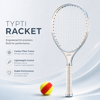 Raquette de sport TYPTI en fibre de carbone OEM/ODM à faible MOQ, tension de cordage réglable, approvisionnement en gros pour les magasins de sport