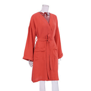 Autunno pigiama a maniche lunghe Cardigan a doppio strato di garza pigiama <span class=keywords><strong>da</strong></span> <span class=keywords><strong>donna</strong></span> a <span class=keywords><strong>casa</strong></span> <span class=keywords><strong>felpa</strong></span> allentata all'ingrosso - Product Image 6