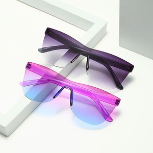 0112スクエアリムレスフラワーPC特大長方形サングラス<span class=keywords><strong>2025</strong></span> - Product Image 1