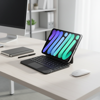 Casing Keyboard OEM Asli untuk Apple iPad Mini 6 & 7 dengan Trackpad & Tombol Backlit, Penutup Magnetik Pintar untuk Perlindungan Saat Mengetik