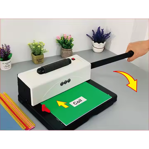 Mesin pengikat lubang Notebook Manual ukuran <span class=keywords><strong>A4</strong></span> kapasitas 20 lembar dengan kalender Spiral kumparan Manual Binder - Product Image 2