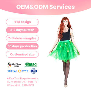 Falda Tutú de <span class=keywords><strong>Tul</strong></span> Transparente con Diseño de Flores Verdes <span class=keywords><strong>para</strong></span> Danza y Cosplay, Servicio OEM/ODM, <span class=keywords><strong>Precio</strong></span> al por Mayor, Entrega Rápida - Product Image 1