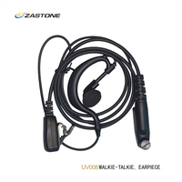Casque d'écoute Zastone UV008 pour talkie-walkie, écouteur avec broche, crochet d'oreille, écouteur pour Motorola GP328PLUS GP338PLUS GP344 GP388 EX500