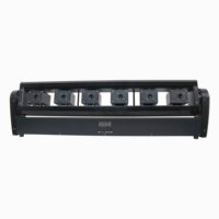 Barre de lumière laser professionnelle à 6 têtes mobiles DMX512/activation sonore RGB Ra90 IP33 en alliage d'aluminium pour concerts en direct